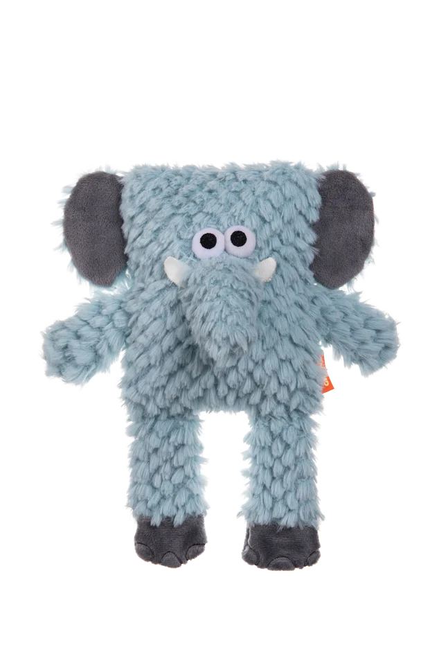 Plüschhundespielzeug mit Blockform und Quietscher – Growl Block Heads Trunky der Elefant – Bild 2