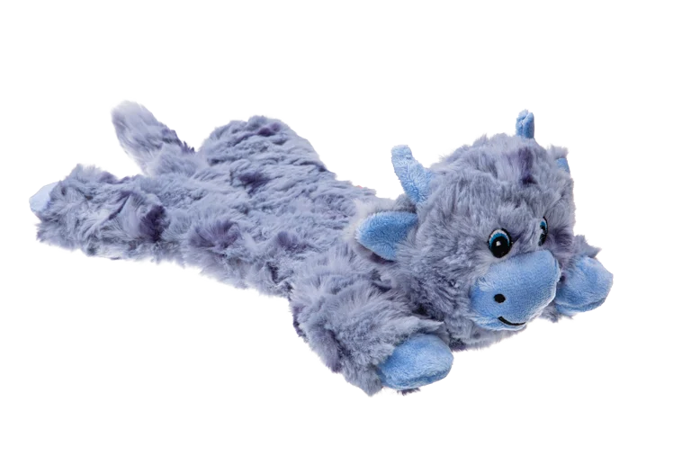 Plüschhundespielzeug mit 5 Quietschern und Knisterpapier – Growl Cuddlerz Chewy die Kuh – Bild 3