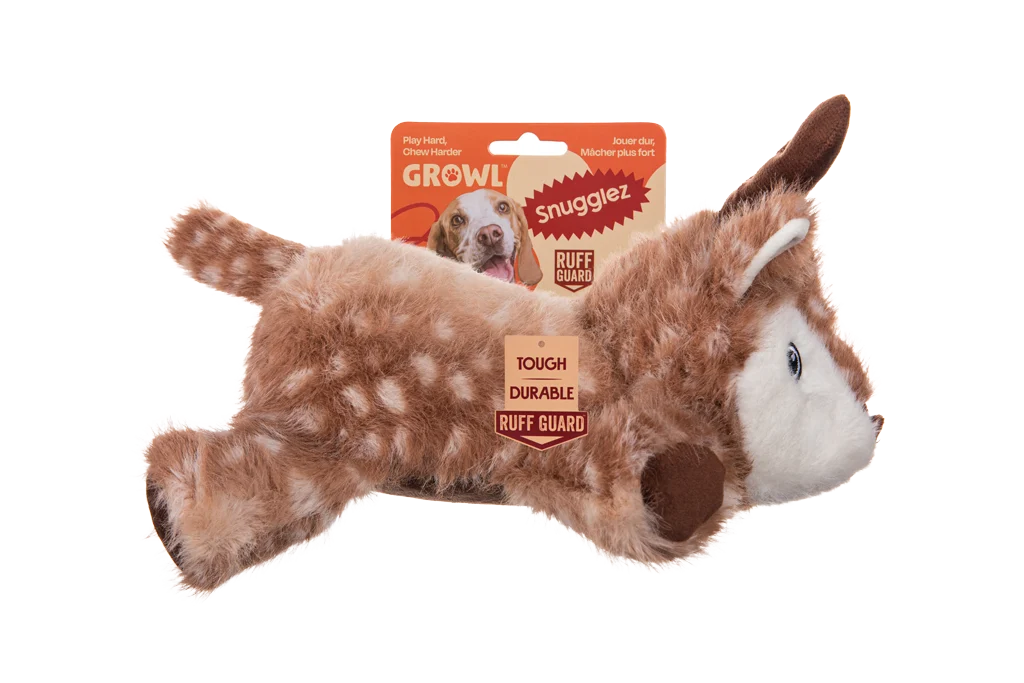 Plüsch Hundekuscheltier mit stabilen Nähten – Growl Snugglez Daisy das Reh – Bild 1