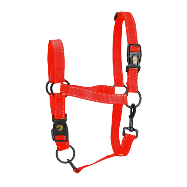 Nylonhalfter mit reflektierenden Details, Rot XL – Excellent Premium