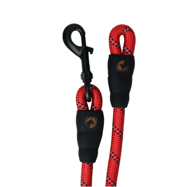 Halfterstrick mit reflektierenden Details, Rot, 2 m – Excellent Exclusive Reflective