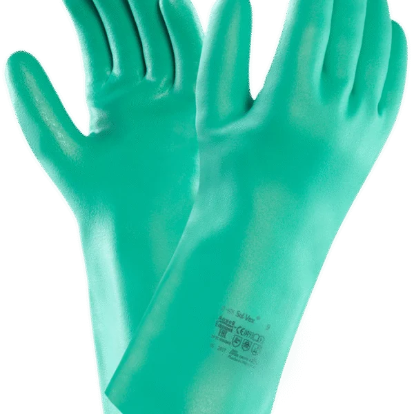 Chemikalienschutzhandschuhe aus Nitril, Größe 11 XXL, 33 cm – Sol-Vex
