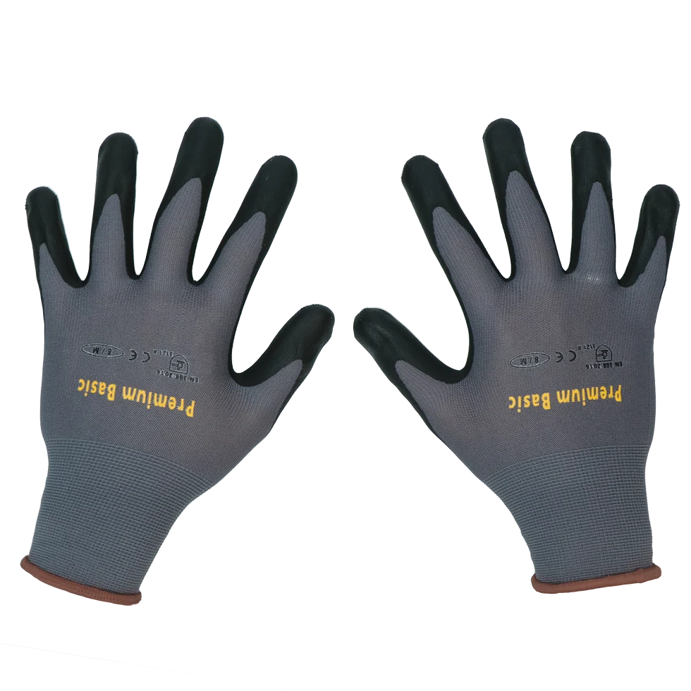 HAND021.png Arbeitshandschuhe mit Nitrilschaumbeschichtung, Größe S (7) – Keron Premium Basic – Bild 1
