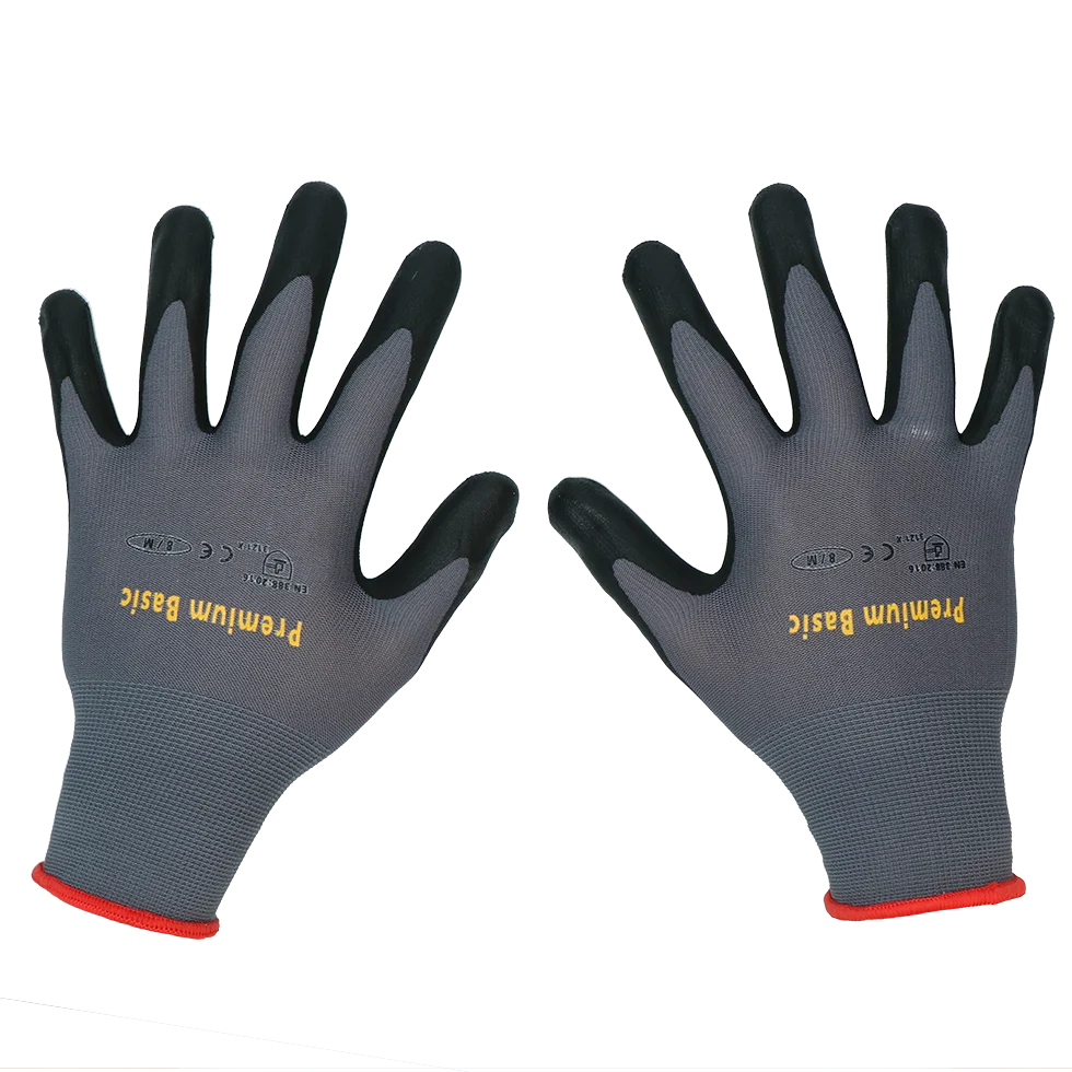 HAND022.png Arbeitshandschuhe mit Nitrilschaumbeschichtung, Größe M (8) – Keron Premium Basic – Bild 1