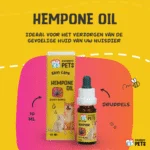 Hautpflegeöl für Hunde mit Hanfsamenöl, 10 ml – Excellent Pets HempOne Oil – Bild 2