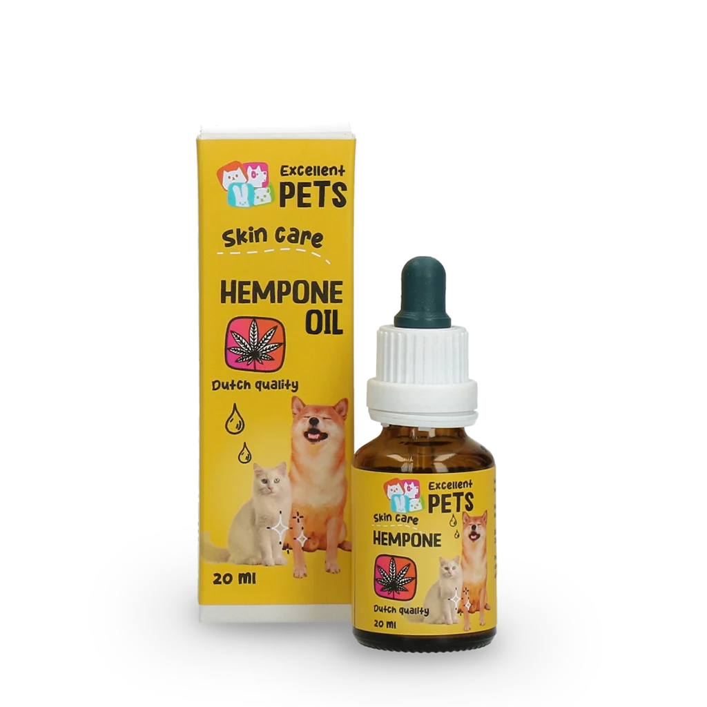 Hautpflegeöl für Hunde mit Hanfsamenöl, 20 ml – Excellent Pets HempOne Oil – Bild 1