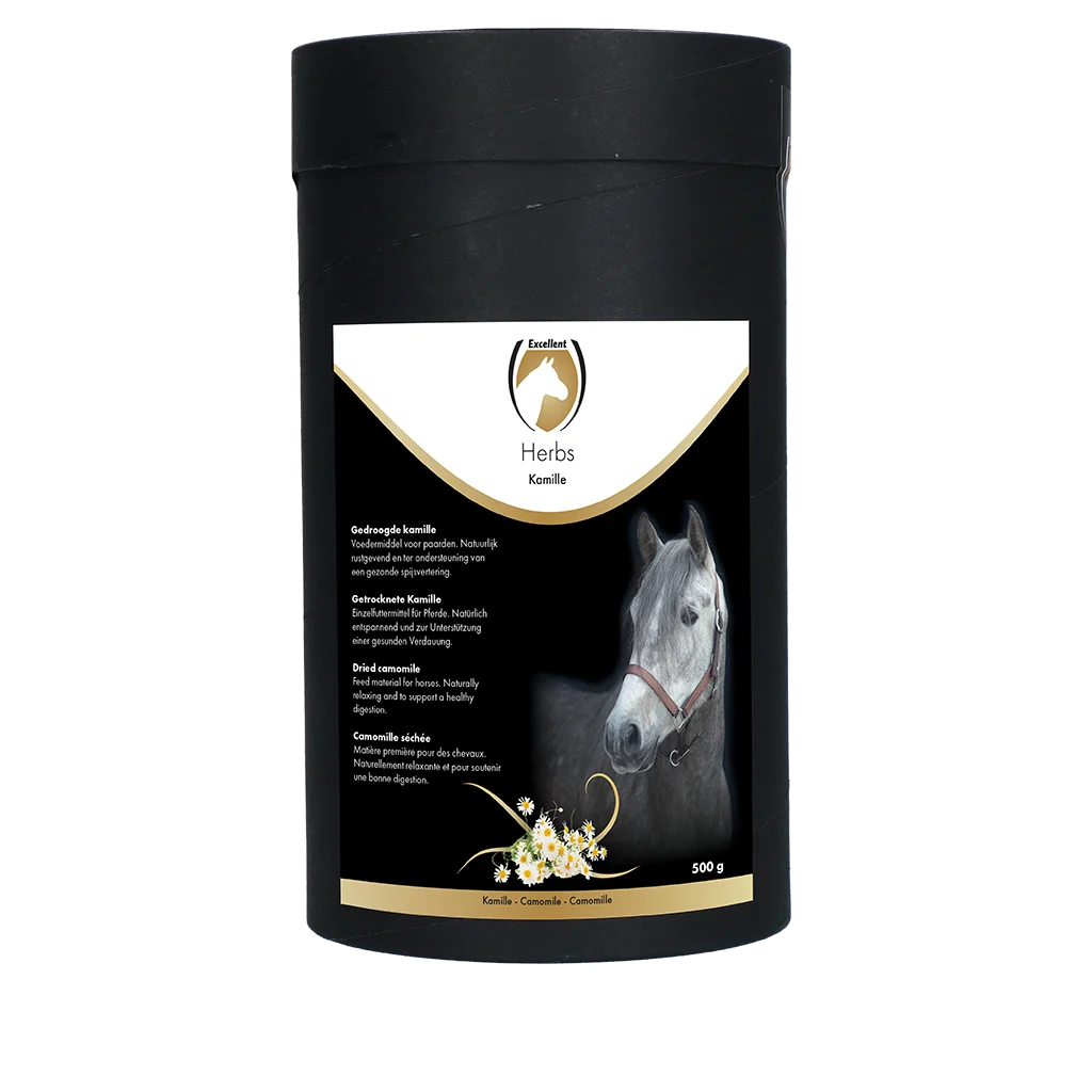 HERB0161A.png Kamille für Pferde, zur Entspannung, 500 g – Excellent Horse Herbs Kamille – Bild 1