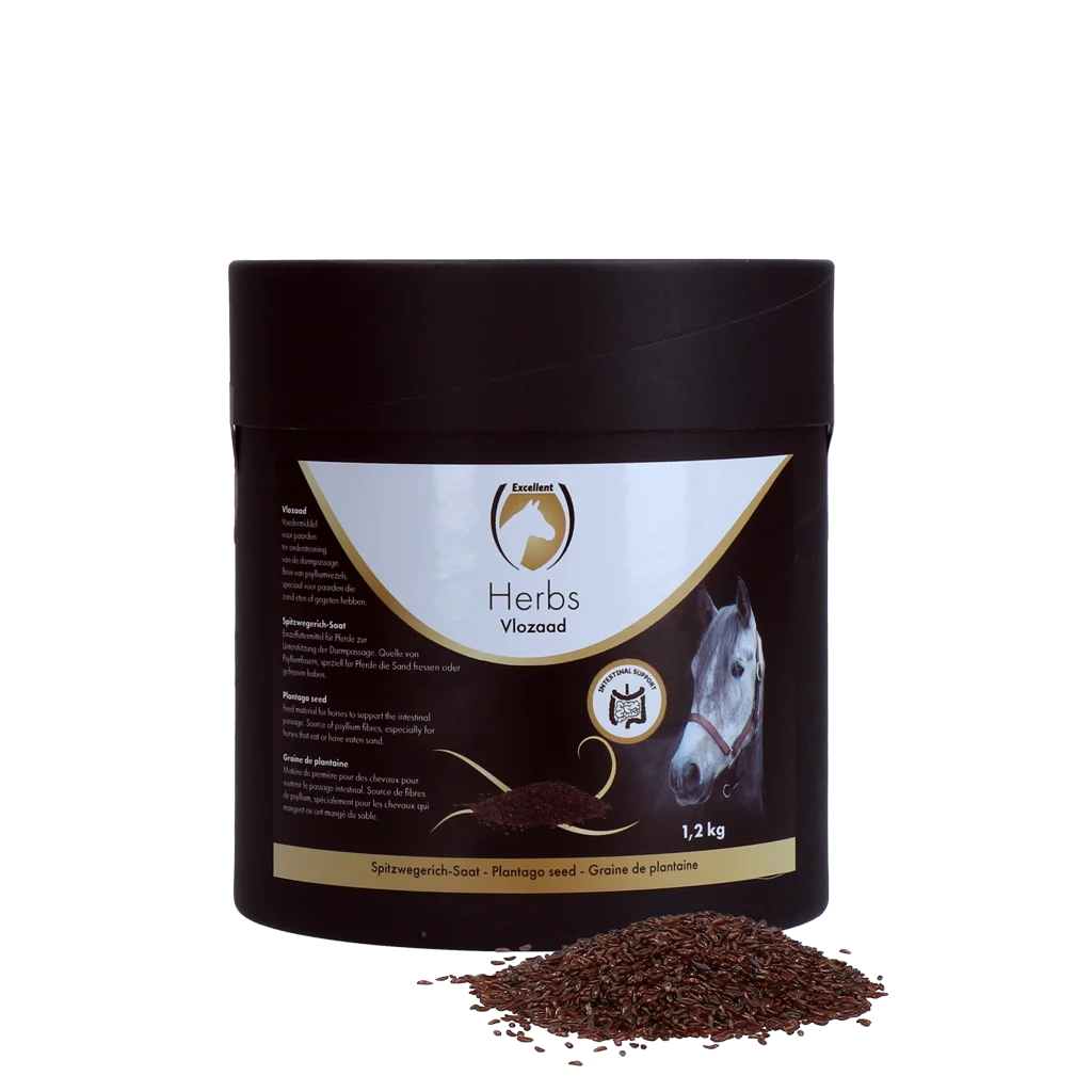 Flohsamen für Pferde mit Psylliumfasern, 1,2 kg – Excellent Horse Herbs Flohsamen – Bild 1