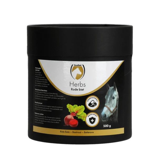 Rote Bete für Pferde mit Mineralstoffen und Vitaminen, 500 g – Excellent Horse Herbs Rote Bete