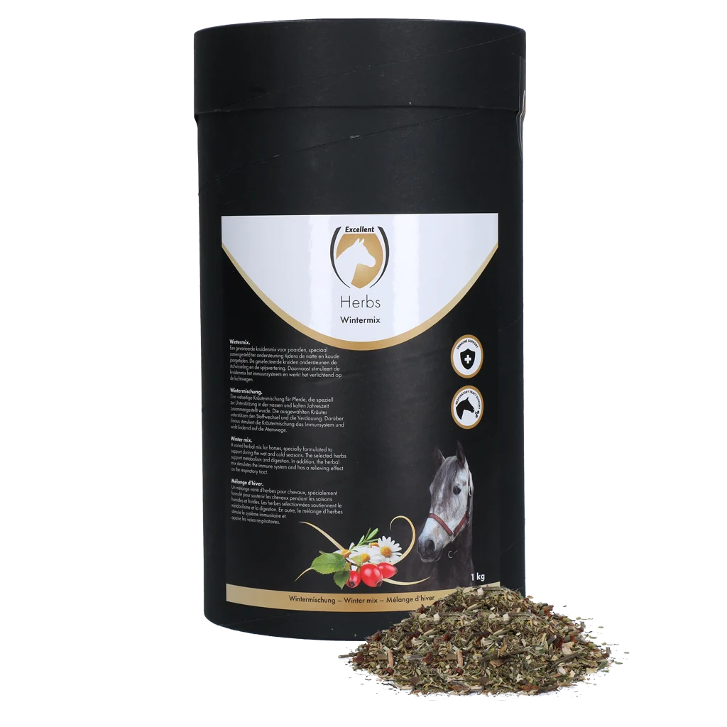 Winterkräutermischung für Pferde, 1 kg – Excellent Horse Herbs Wintermix – Bild 1