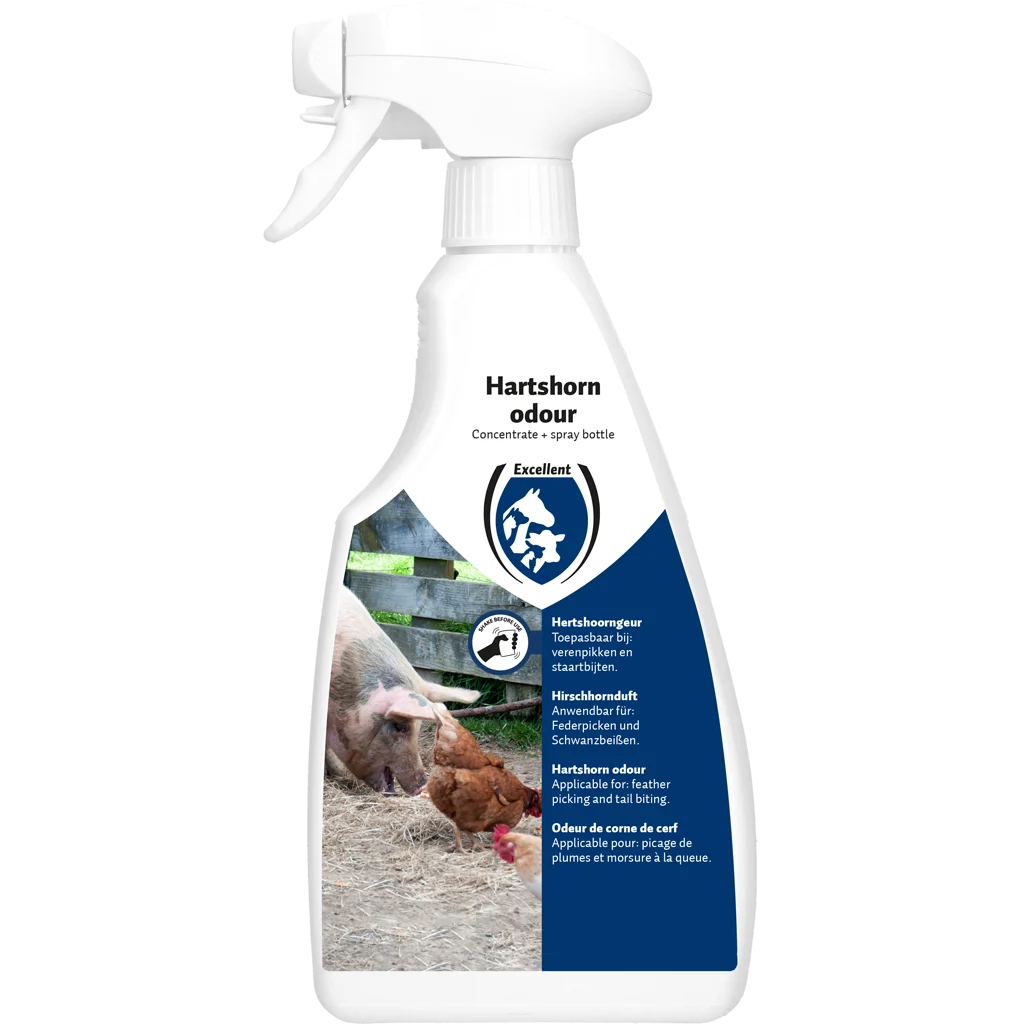 HERT0500.png Spray mit Hirschhorn Geruch bei Schwanzbeißen und Kämpfen – Excellent – Bild 1