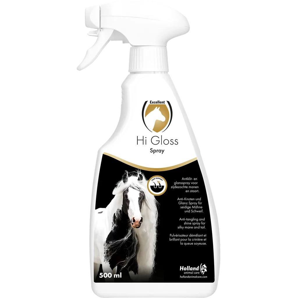 HIGL00500.png Mähnenspray für Mähne und Schweif, entwirrend, 500 ml – Excellent Horse Hi Gloss Spray – Bild 1