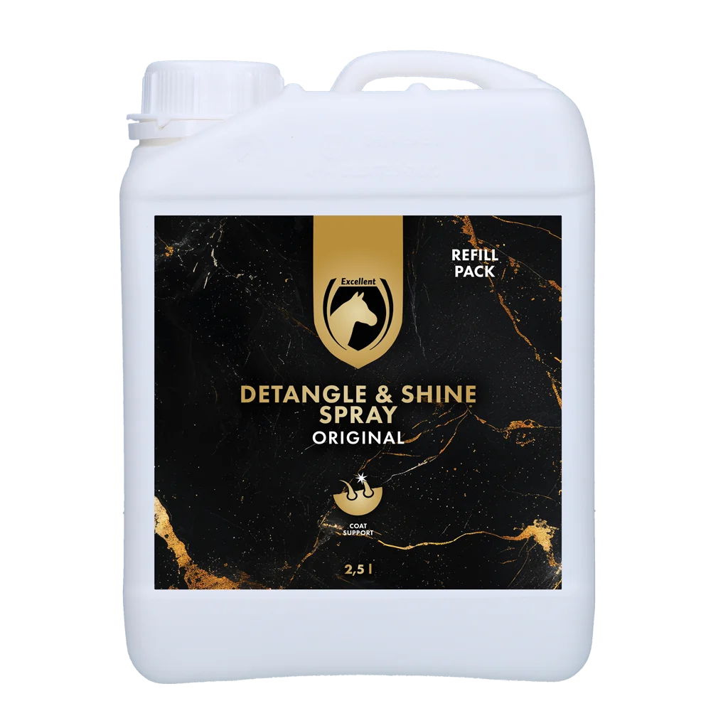 HIGL02500.png Mähnen und Schweifspray zum Entwirren, 2,5 l – Excellent Horse Hi Gloss Spray Refill – Bild 1
