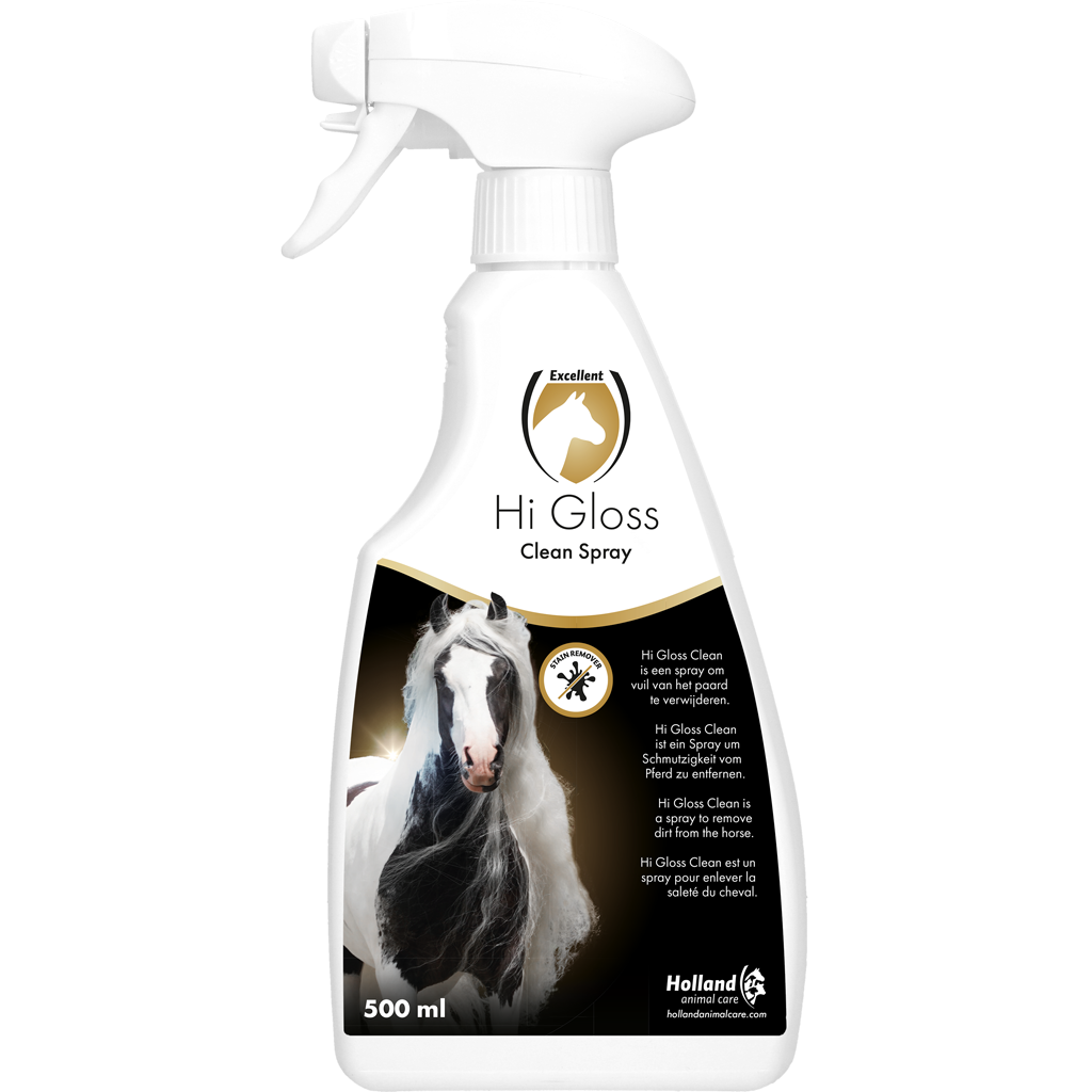 Droogshampoo voor Paarden met Conditioner, 500 ml – Excellent Horse Hi Gloss Clean Spray Trockenshampoo für Pferde mit Conditioner, 500 ml – Excellent Horse Hi Gloss Clean Spray