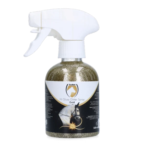 Glitzerspray für Fell, Mähne und Schweif, 250 ml – Excellent Horse Hi Gloss Glitter Spray Gold