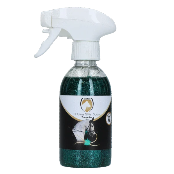 Glitzerspray für Fell, Mähne und Schweif, 250 ml – Excellent Horse Hi Gloss Glitter Spray Turquoise