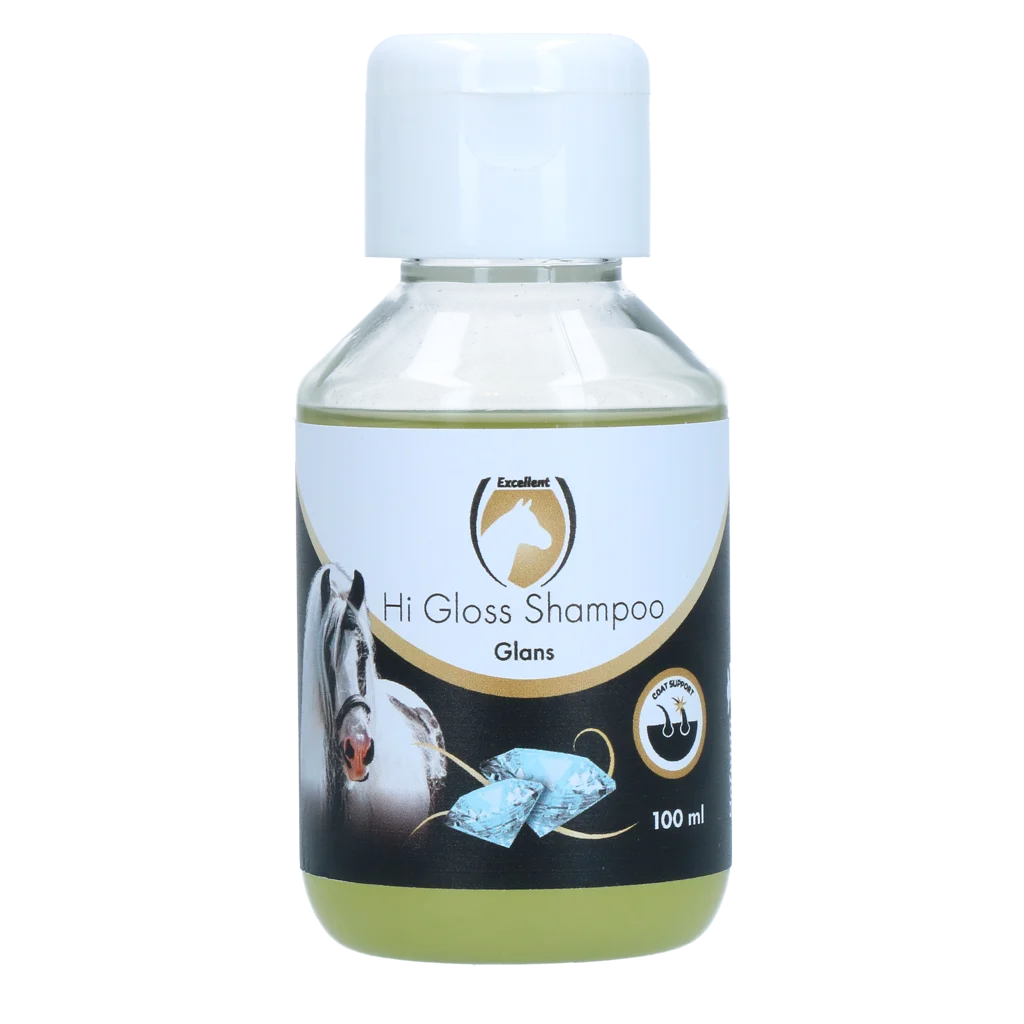Pferdeshampoo für glänzendes Fell, 100 ml – Excellent Horse Hi Gloss Shampoo Original – Bild 1