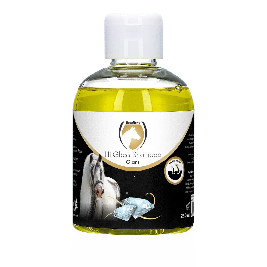 Pferdeshampoo für glänzendes Fell, 250 ml – Excellent Horse Hi Gloss Shampoo Original – Bild 1