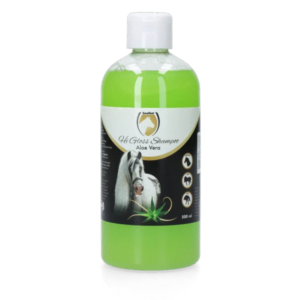 Pferdeshampoo für Glanz, Aloe Vera, 500 ml – Excellent Horse Hi Gloss Shampoo