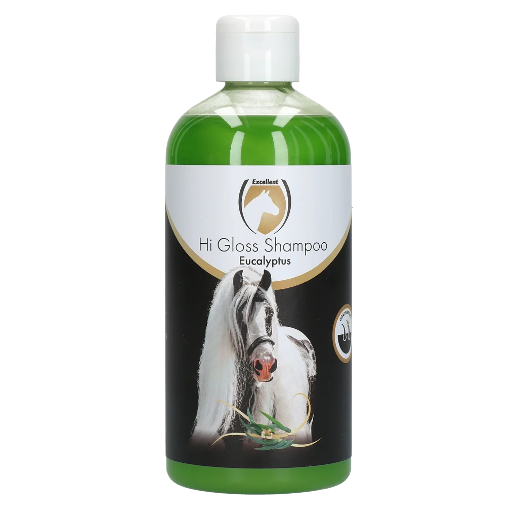 HIGL5092.png Pferdeshampoo für glänzendes Fell, 500 ml – Excellent Horse Hi Gloss Shampoo Eucalyptus – Bild 1