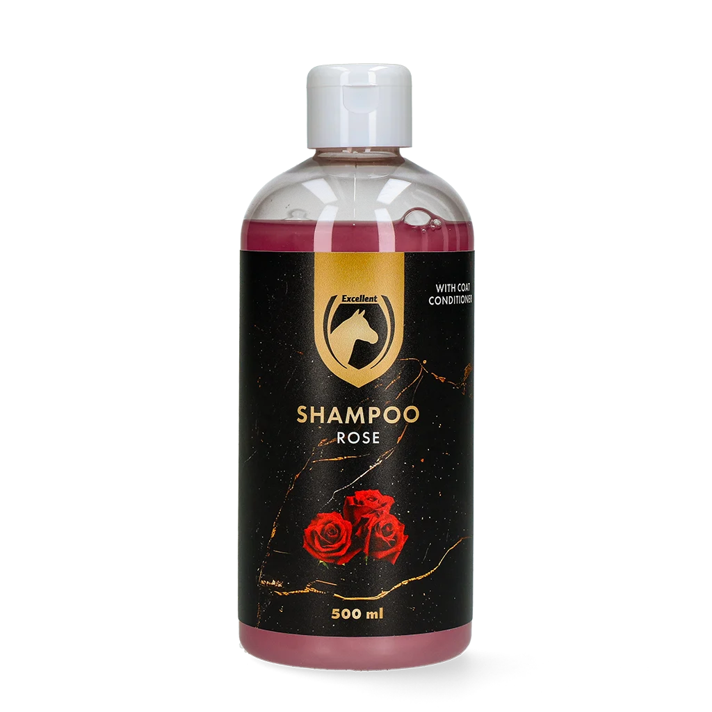 HIGL5098.png Pferdeshampoo für glänzendes Fell, 500 ml – Excellent Horse Hi Gloss Shampoo Rose – Bild 1