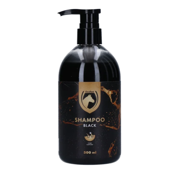 Pferdeshampoo für Fellfarbe und Glanz, 500 ml – Excellent Horse Hi Gloss Shampoo Schwarz
