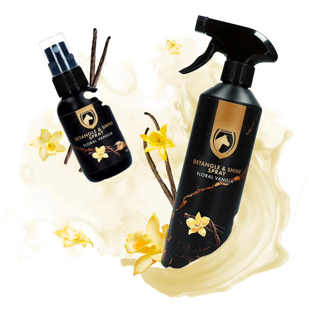 Entwirrungsspray für Mähne und Schweif, Floral Vanilla, 50 ml – Excellent Horse Detangle & Shine Spray – Bild 2