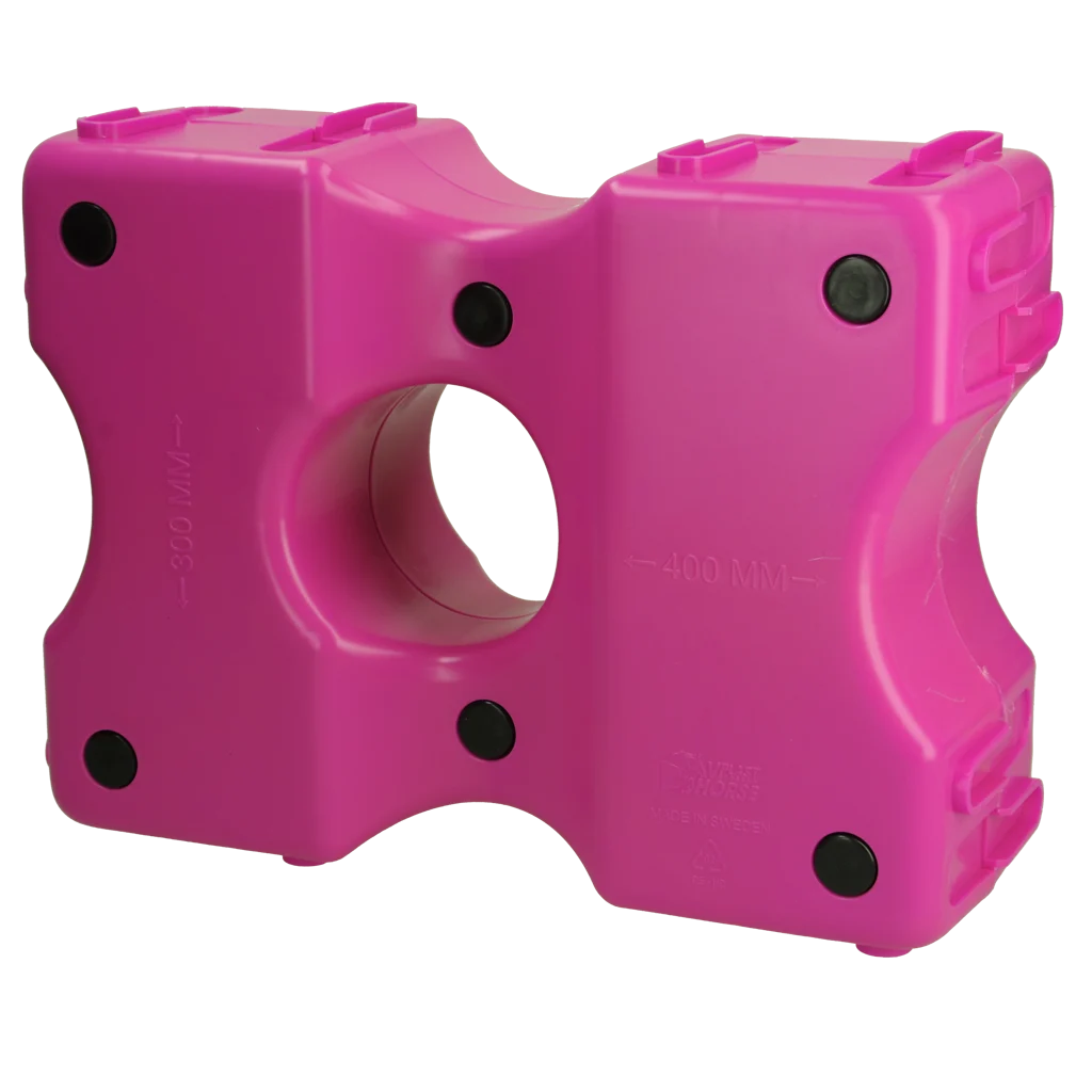 Cavalettiblöcke aus Kunststoff, Rosa, 2 Stück, 40 x 30 x 15 cm – Vplast Cavaletti – Bild 2