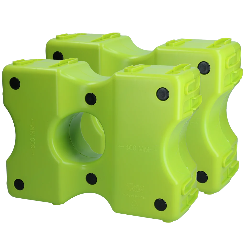 HIND023.png Cavalettiblöcke aus Kunststoff, Grün, 2 Stück, 40 x 30 x 15 cm – Vplast Cavaletti – Bild 1