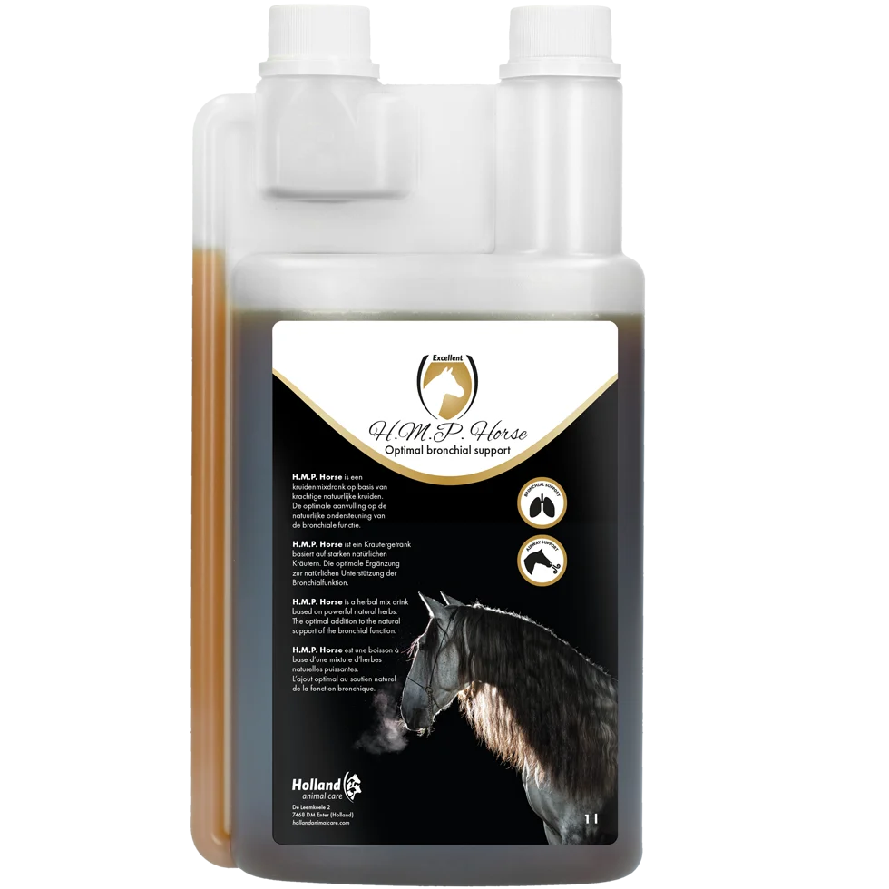 Atemwegsergänzungsfutter für Pferde mit Kräuterextrakten, 1 l – Excellent Horse H.M.P. Liquid – Bild 1