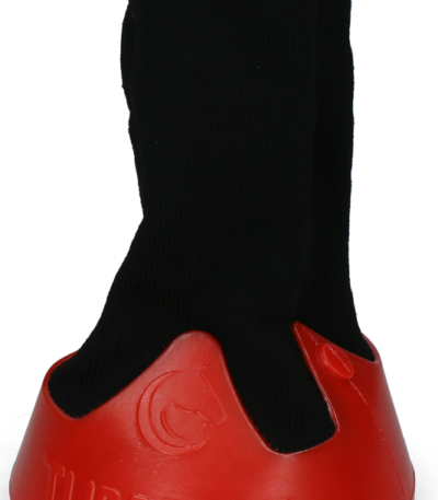 Hufschuh aus atmungsaktivem Material, 145 mm, rot – Tubbease