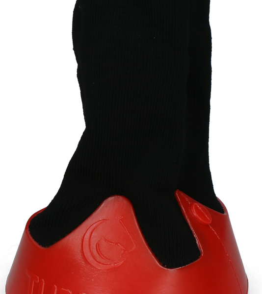 Hufschuh aus atmungsaktivem Material, 145 mm, rot – Tubbease