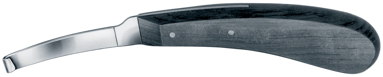 Schmales Klauenmesser mit schwarzem Ebenholzgriff VC 311 "L"