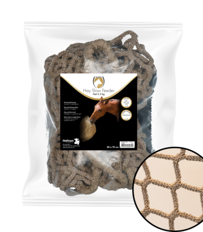 Slow Feeder Heunetz für Pferde, 2,5 kg, Maschenweite 45 mm – Hay Slow Feeder
