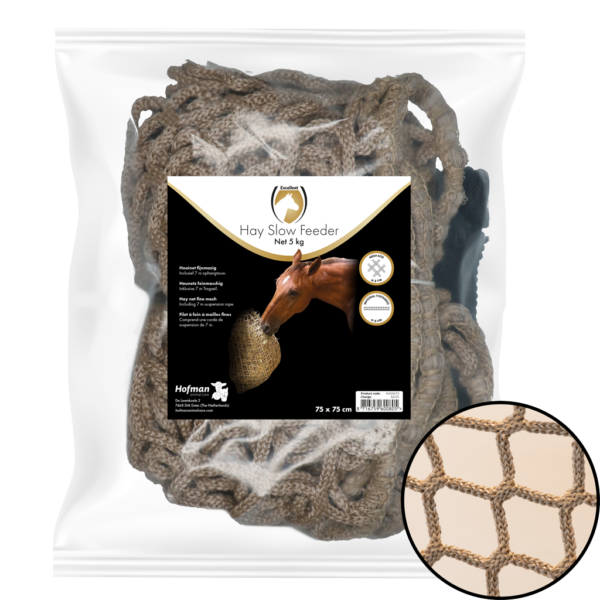 Slow Feeder Heunetz für Pferde, 5 kg, Maschenweite 45 mm – Hay Slow Feeder