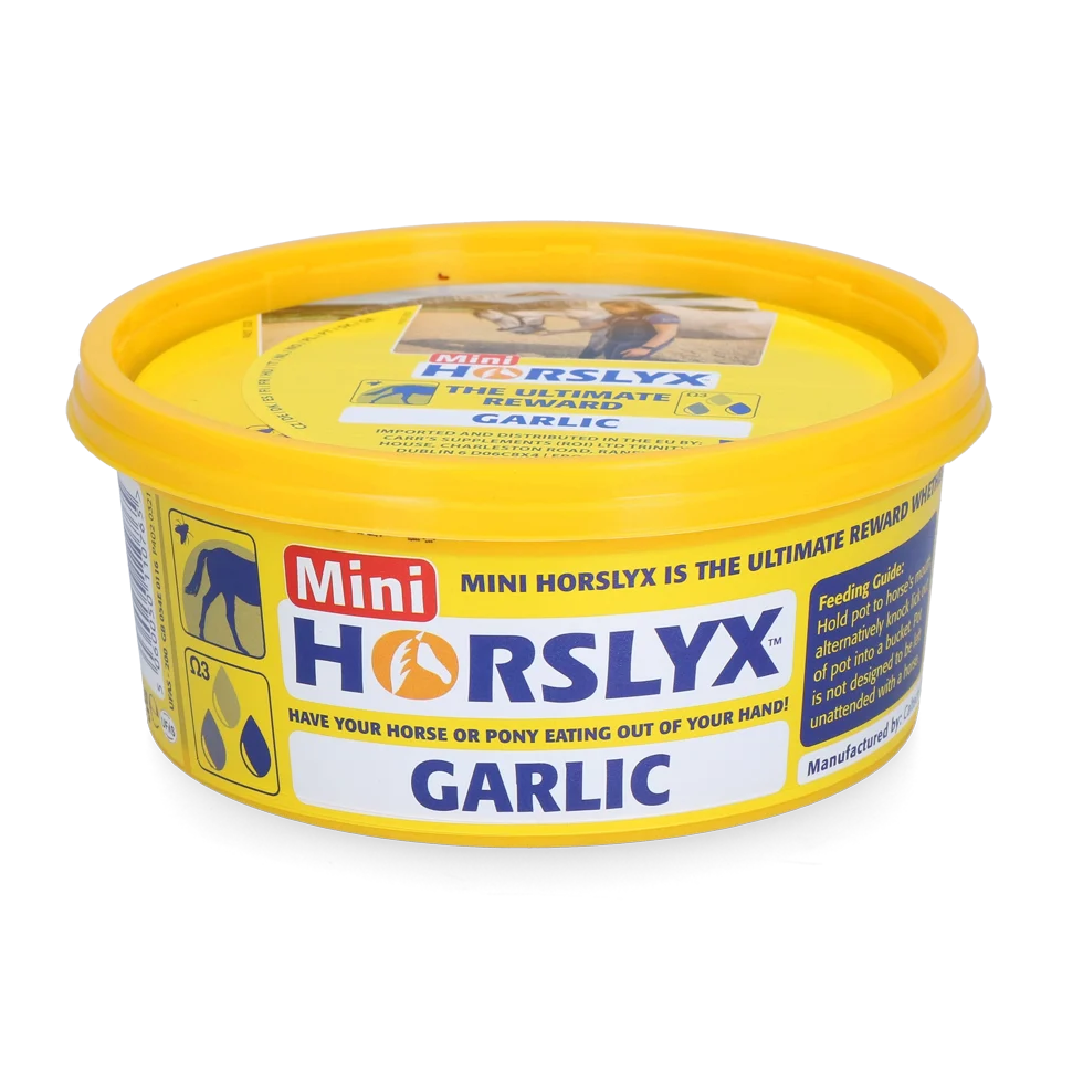 Leckstein für Pferde als Belohnung, 650 g – Horslyx Mini Knoblauch – Bild 1