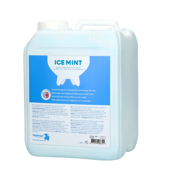 Eutergel mit Pfefferminzöl, 2,5 l und Dosierpumpe – Vet Animal Care Ice Mint