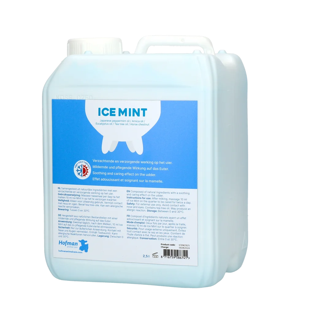 Eutergel mit Pfefferminzöl, 2,5 l und Dosierpumpe – Vet Animal Care Ice Mint – Bild 1