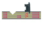 Bandisolator für 40 mm breites Band mit Gummi- und Kohlenstoffeinlage, 10 Stück – ZoneGuard Dura-Lock – Bild 3