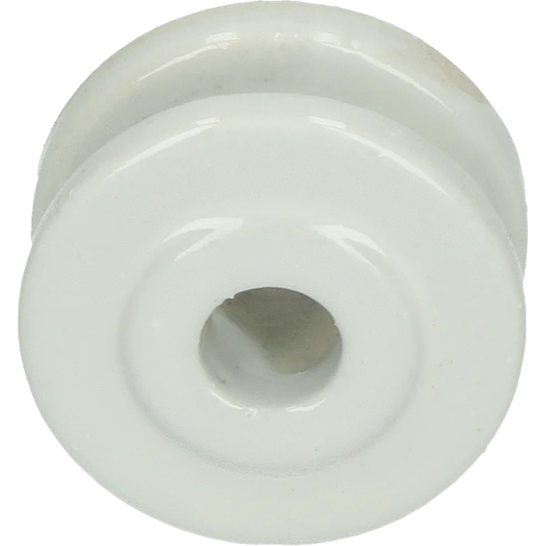 Eckisolator aus Porzellan, Außendurchmesser 50 mm, weiß – ZoneGuard