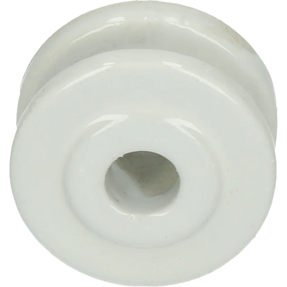 Eckisolator aus Porzellan, Außendurchmesser 50 mm, weiß – ZoneGuard – Bild 1