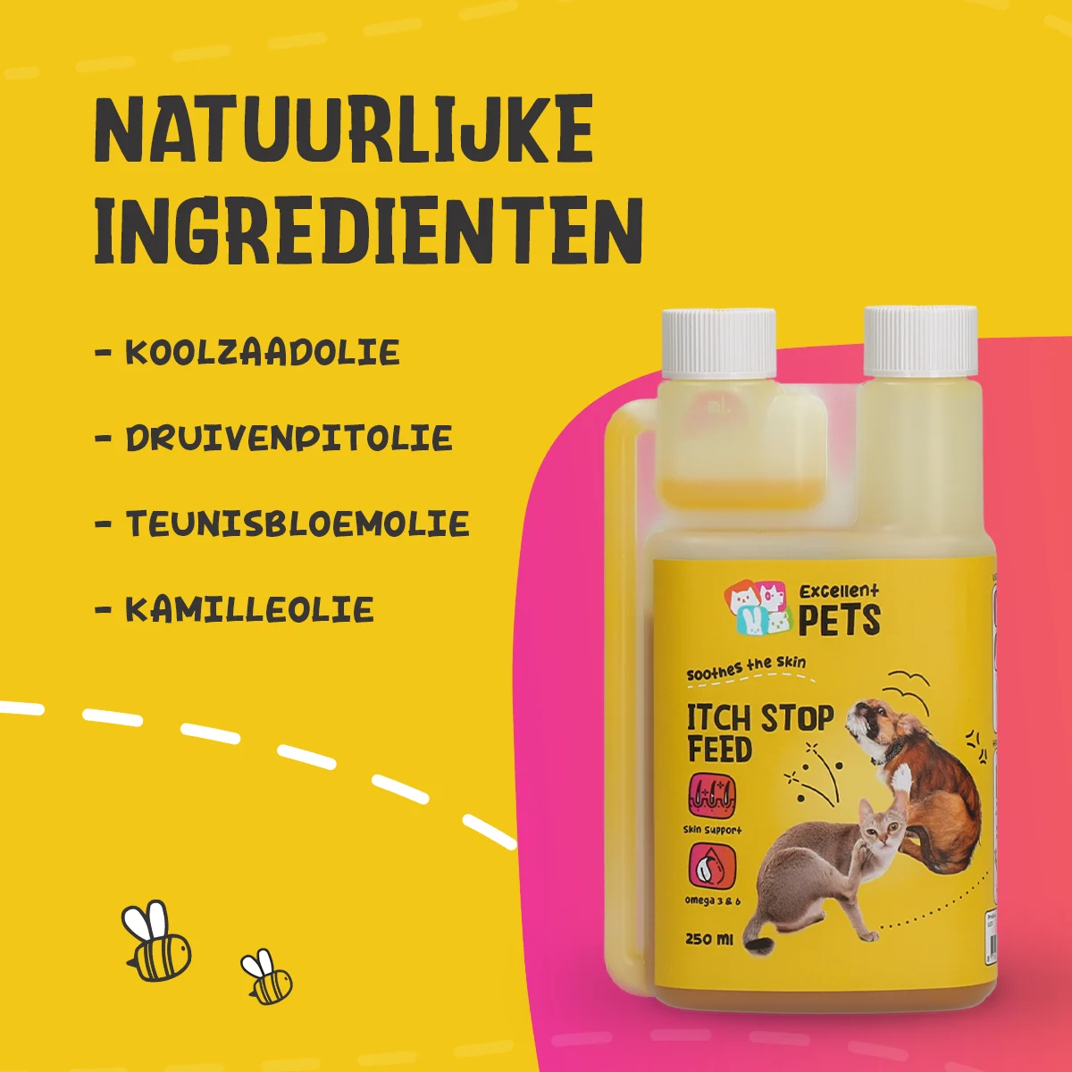Futteröl für Hunde und Katzen mit Kamille, 250 ml – Excellent Pets Itch Stop Feed – Bild 5