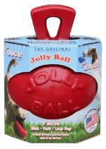 Pferdeball rot, selbstaufblasend, 20 cm – Jolly Pets Jolly Ball Dual