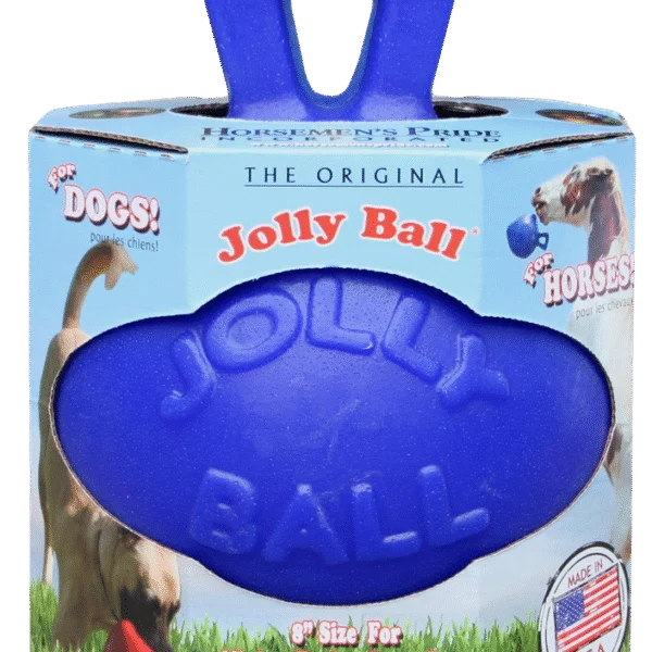 Pferdespielball Blau, selbstaufblasend, 20 cm – Jolly Pets Jolly Ball Dual