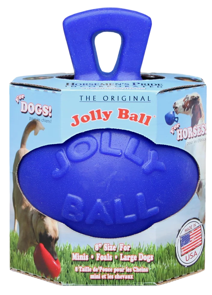 JOLL008D4.png Pferdespielball Blau, selbstaufblasend, 20 cm – Jolly Pets Jolly Ball Dual – Bild 1