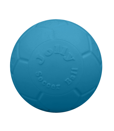 Hundeball Fußball Hellblau, 10 cm – Jolly Pets Mini Soccer Ball