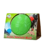 Hundeball zum Apportieren, Grün, 15 cm – Jolly Pets Jolly Soccer Ball