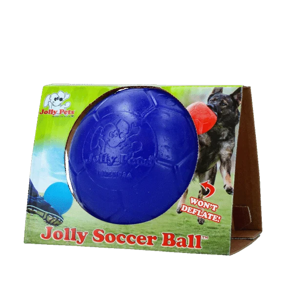 Schwimmender Hundeball Blau, 15 cm – Jolly Pets Soccer Ball