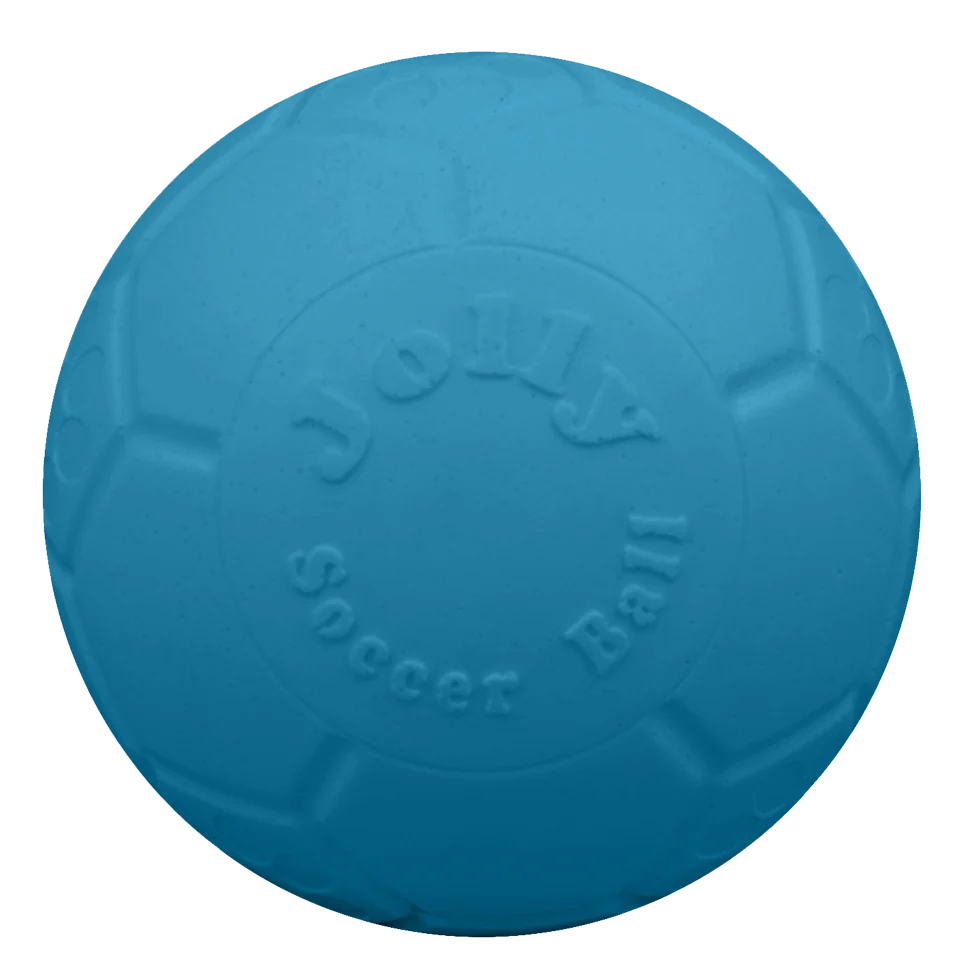 Hundeball zum Apportieren, Hellblau, 15 cm – Jolly Pets Jolly Soccer Ball – Bild 2
