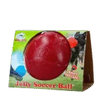 Apportierball für Hunde, Rot, 15 cm – Jolly Pets Jolly Soccer Ball